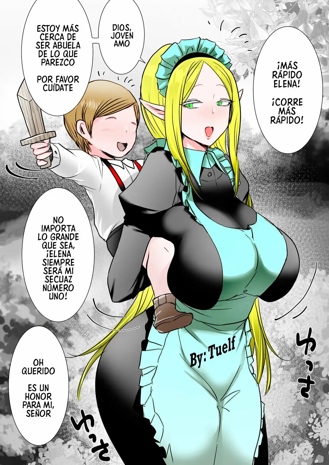 [Onesota Shuu] Elf Maid to Botchan no Seichou | La Doncella Elfa y El Niño Pequeño Creciendo [Spanish]'s first page