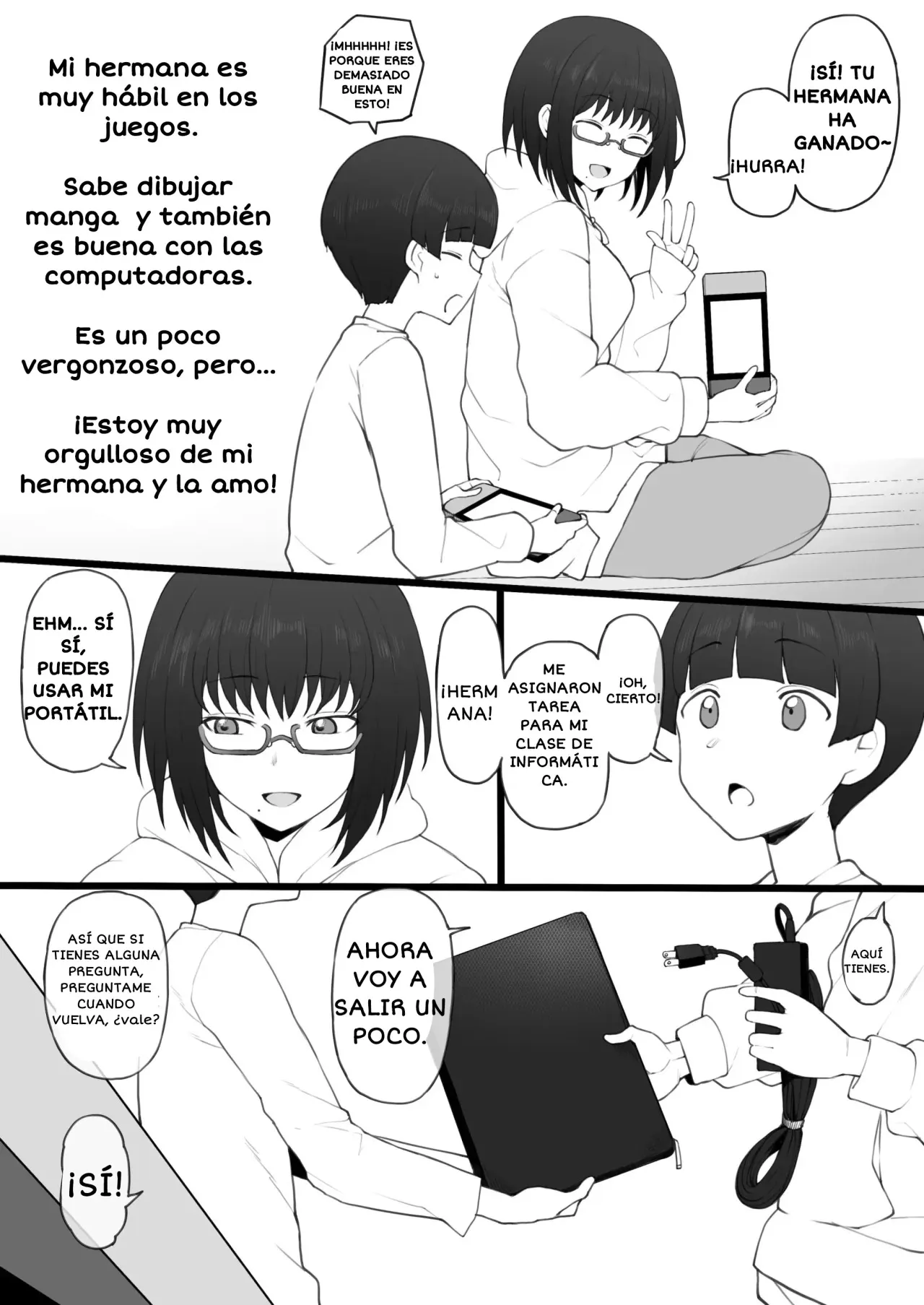 Daisuki na Onee-chan ni Karita PersoCom no Naka ni... | En la computadora que me prestó mi querida hermana mayor... | Page 3