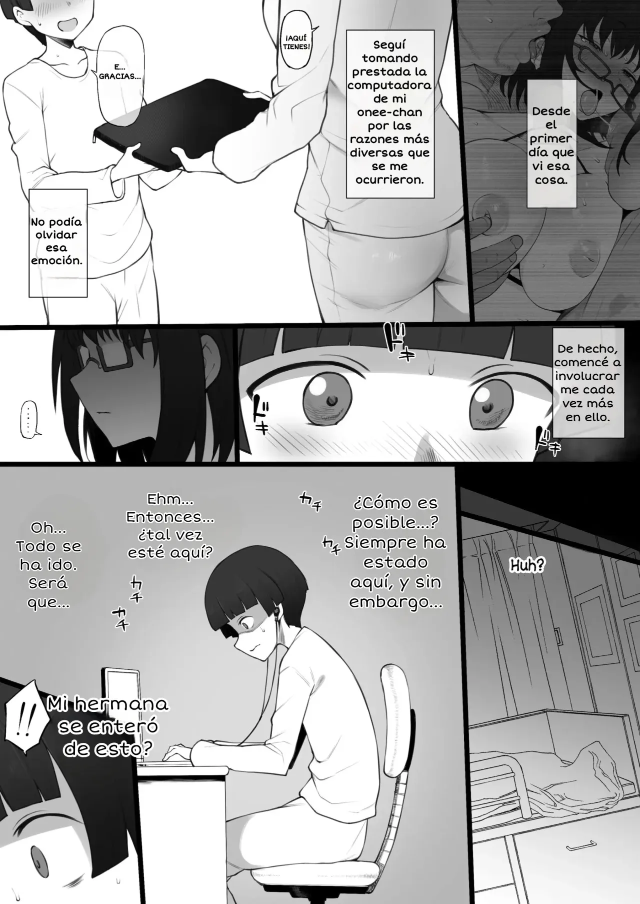 Daisuki na Onee-chan ni Karita PersoCom no Naka ni... | En la computadora que me prestó mi querida hermana mayor... | Page 12