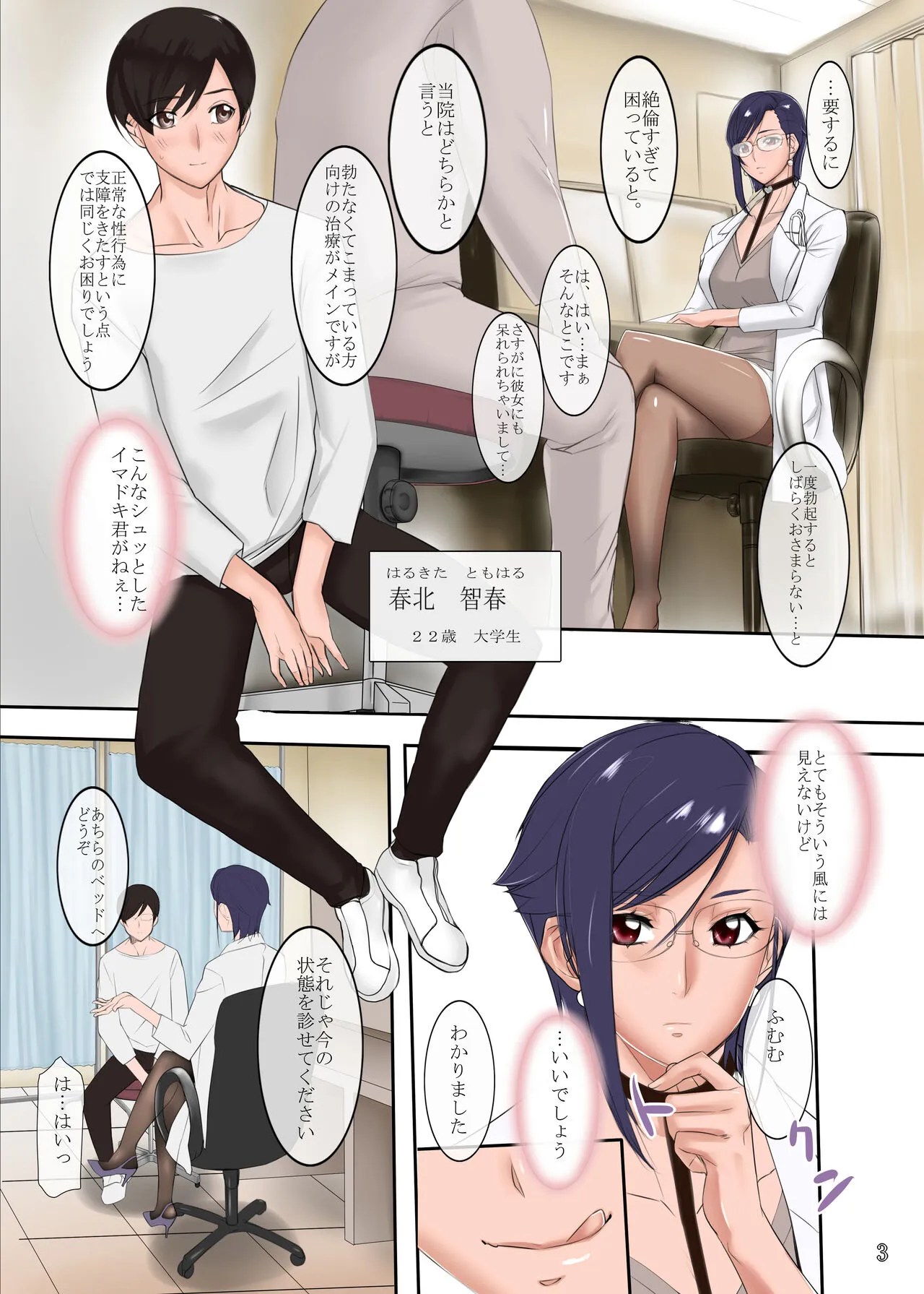 Kenshuui Aoi Haruka no Yuuwaku Chiryoushitsu | Page 3