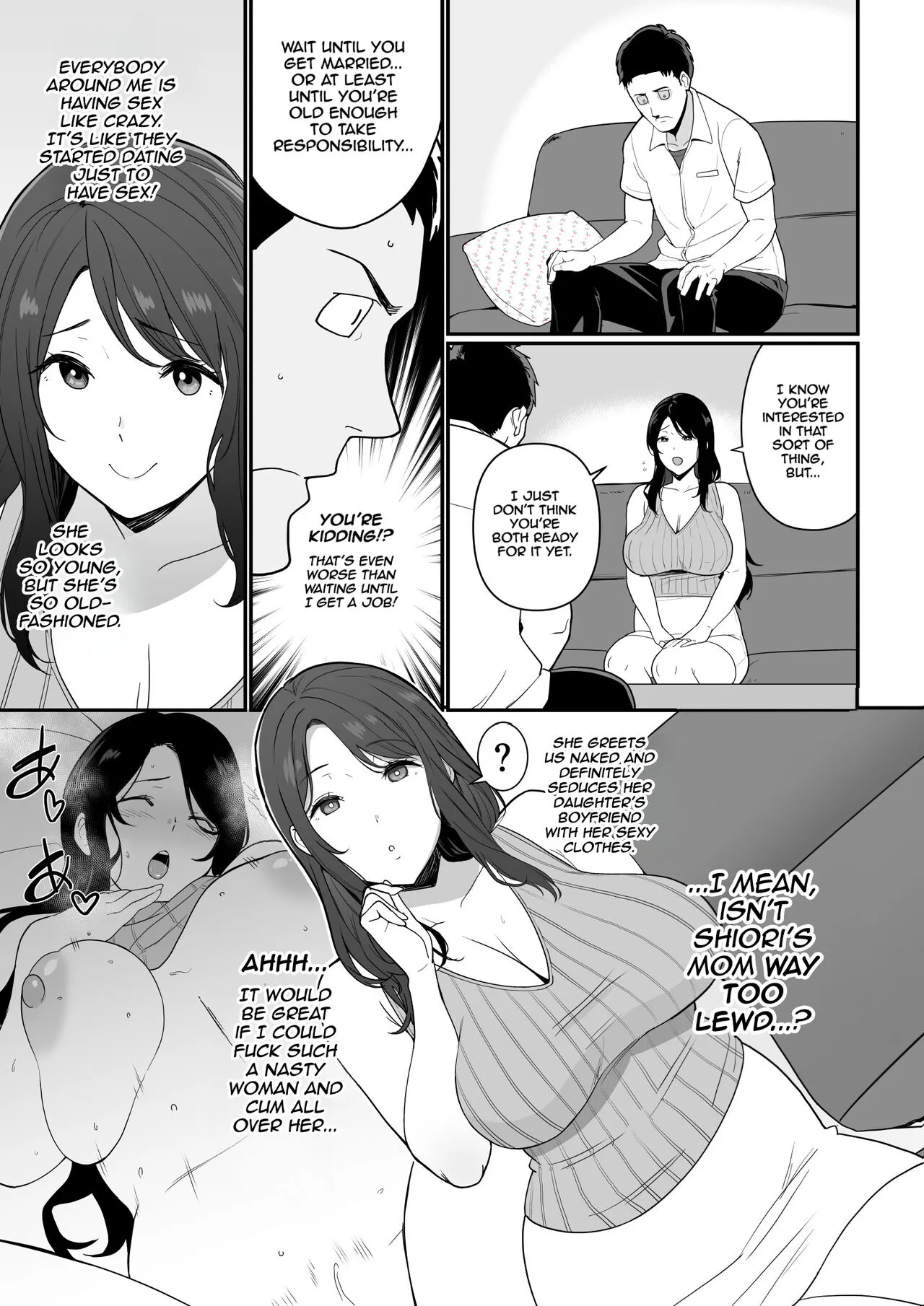 Kanojo no Mama ga H Sugite Gaman Dekinai | My Girlfriend's Mom is too Lewd, so I couldn't Hold Back. | Page 6