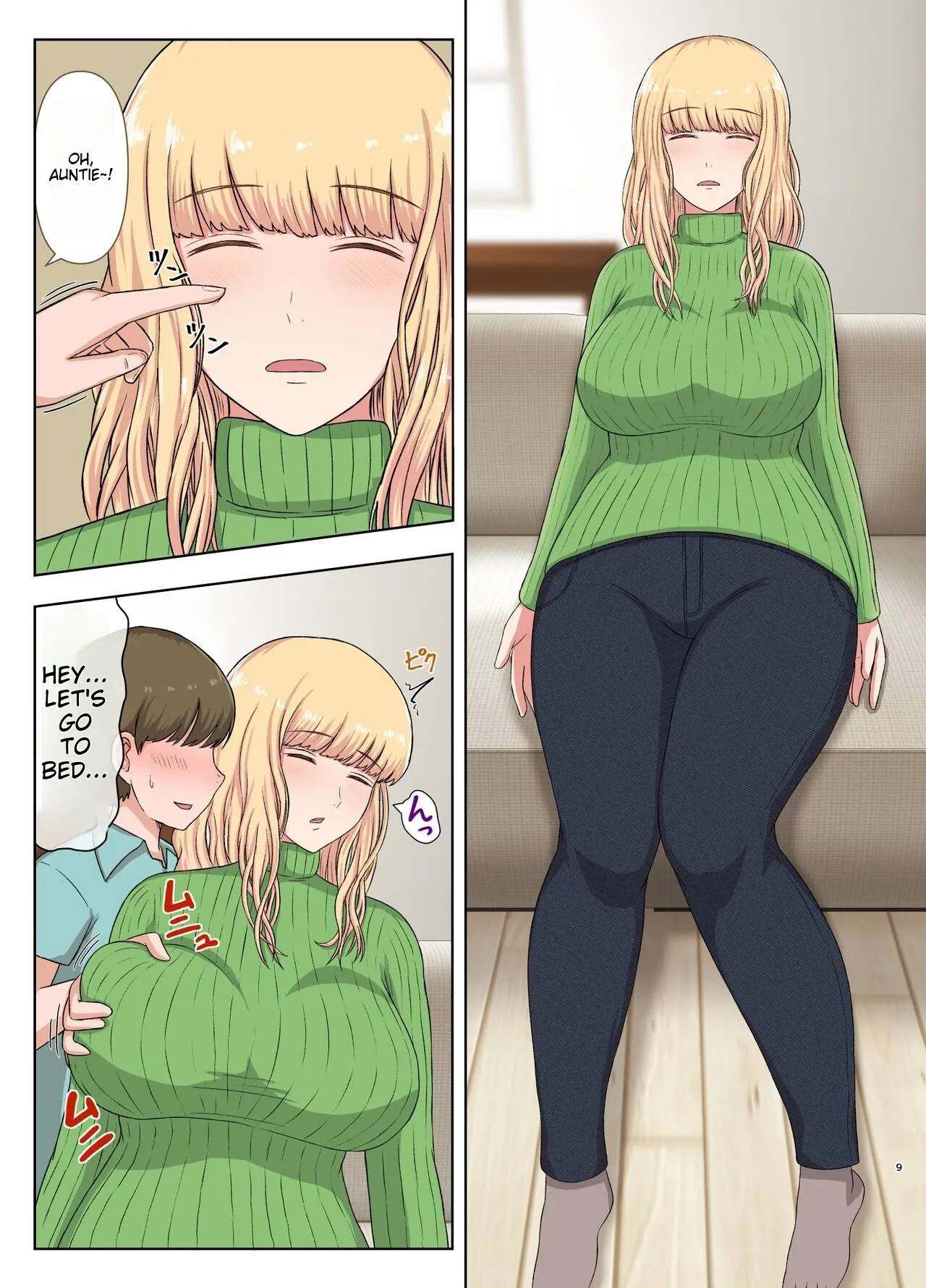 Kinpatsu Oba-san no Suiminkan | Blonde Aunt's Sleep Rape | Page 8