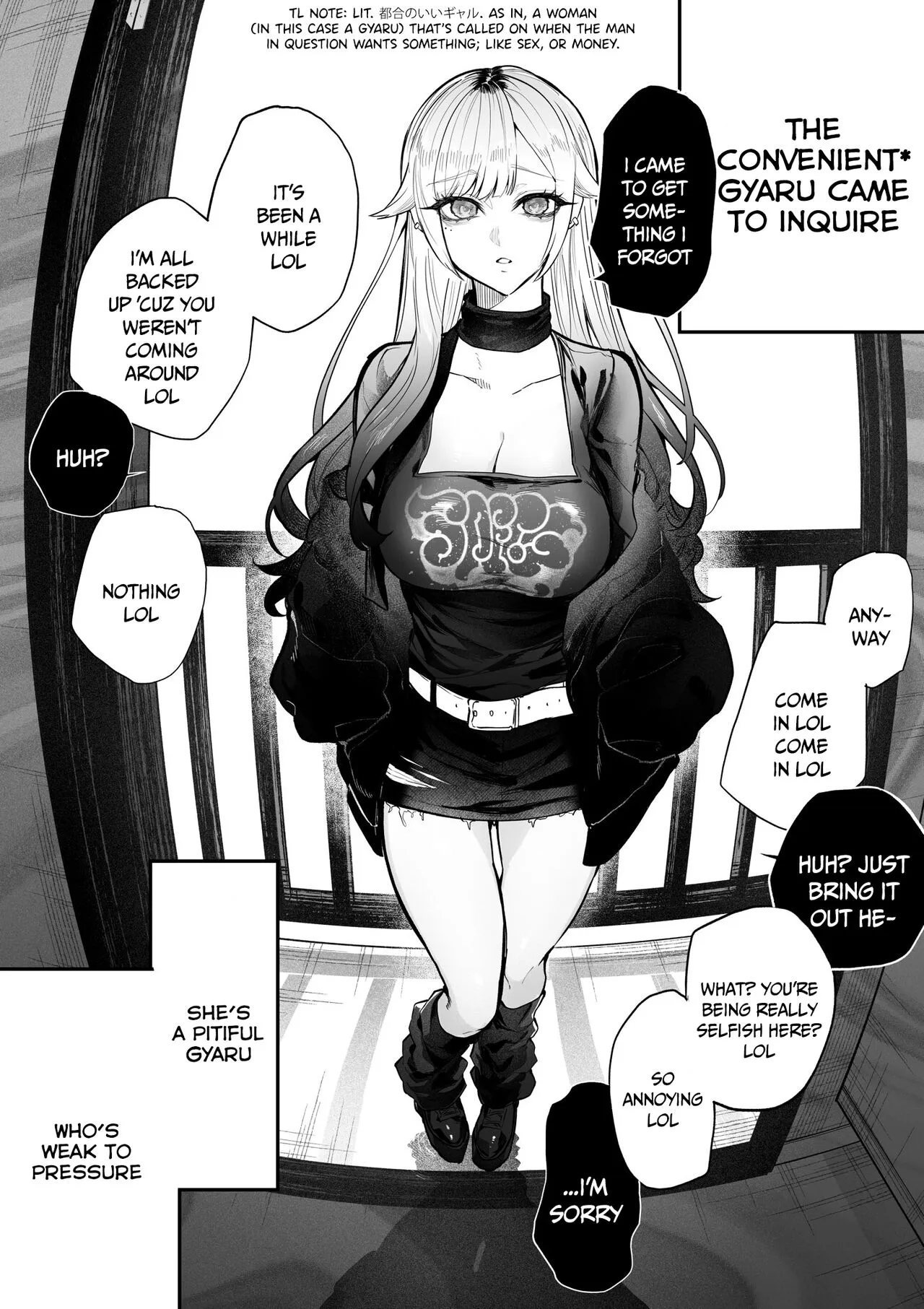 [Egaki Numa] Namaiki na Gal Ane o Ore no Houhou de Wakaraseru Koto ni Shita Hi 4.5 Tsugou no Ii Gal ni Fella o Shite Morau | The Day I Decided to Make My Cheeky Gyaru Sister Understand in My Own Way Ch. 4.5 - The Convenient Gyaru Gives a Blowjob [English]'s first page