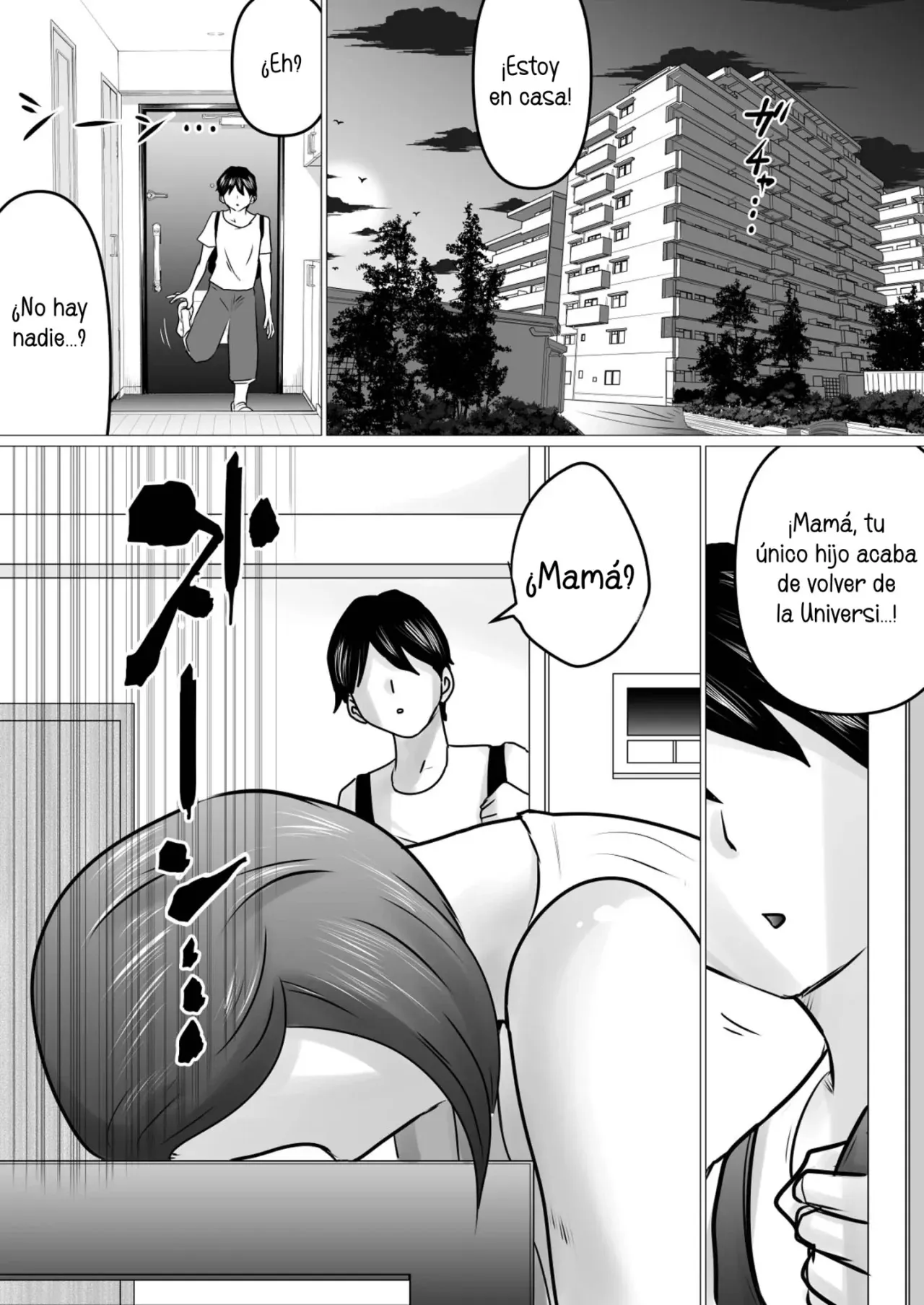 Jukubo to Futari de, Love Hotel . ~ Haha to Musuko… Misshitsu de Sugosu Kindan no Ichiya ~ | Pase la noche con mama en un love hotel | Page 2