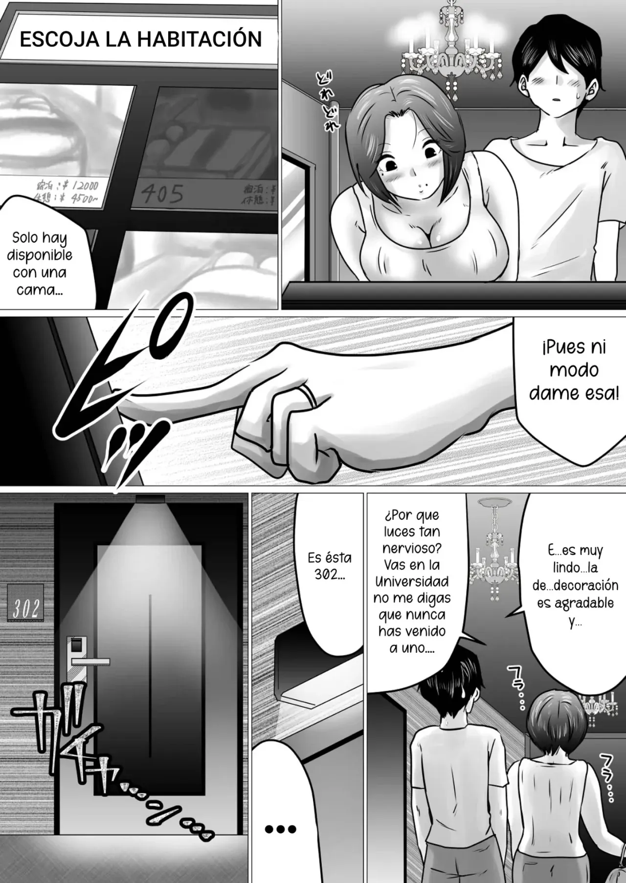 Jukubo to Futari de, Love Hotel . ~ Haha to Musuko… Misshitsu de Sugosu Kindan no Ichiya ~ | Pase la noche con mama en un love hotel | Page 10